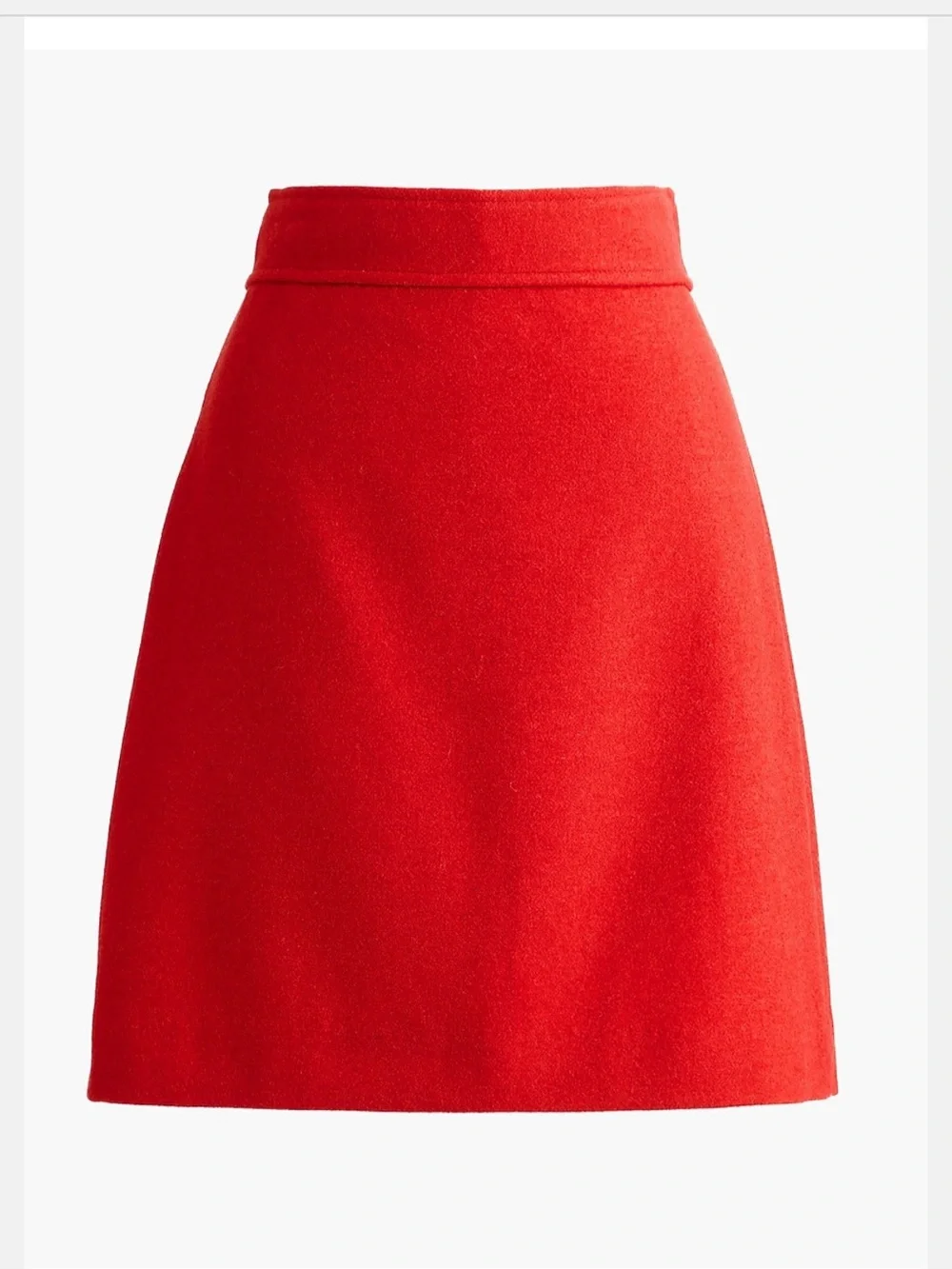 J. Crew Classic Red A-Line Wool Skirt